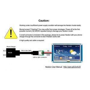 5,0 "NX8048T050 Nextion Basic Serial HMI Intelligentes UART TFT-resistives Touch-LCD-Modul-Display für Arduino Raspberry Pi