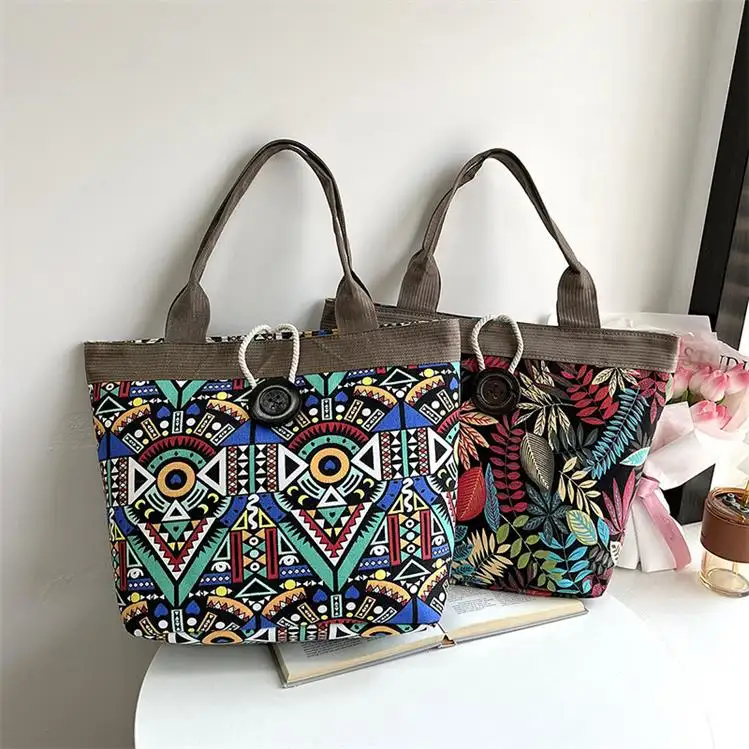 Bolso de estilo chino de moda para mujer Popular, bolso de un solo hombro para mujer, bolso de lona bordado personalizado a la moda