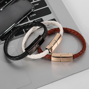 สายหนัง20cm สายชาร์จข้อมูล USB แบบสั้นสำหรับ iPhone Type C Micro Charger