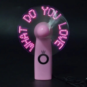 Mini ventilador de batería de mensaje personalizado Led práctico portátil, ventilador eléctrico de mano con pantalla Led programable - Product Image 3