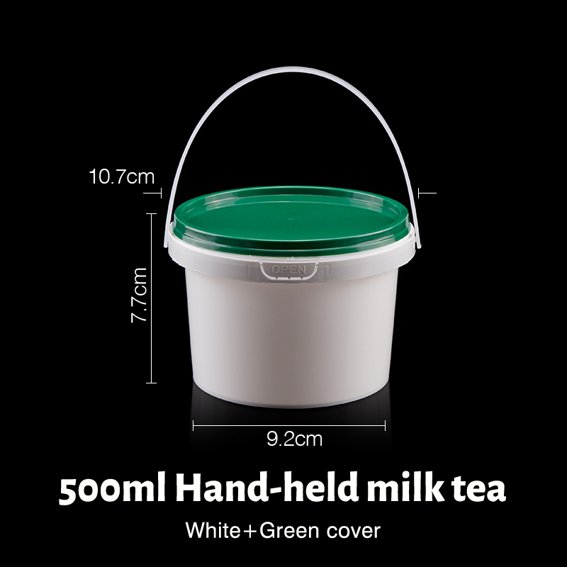 แก้วสีขาวขนาด 500 มล. พร้อมฝาสีเขียว