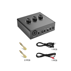 USB <strong>Audio</strong> <strong>Interface</strong> <strong>16</strong> Bit /48 kHz True Stereo Sound Card 1x XLR/TRS 1x 1/4&quot; 2X RCA USB for PC/Win/Mac Recording Sound Cards - Product Image 1