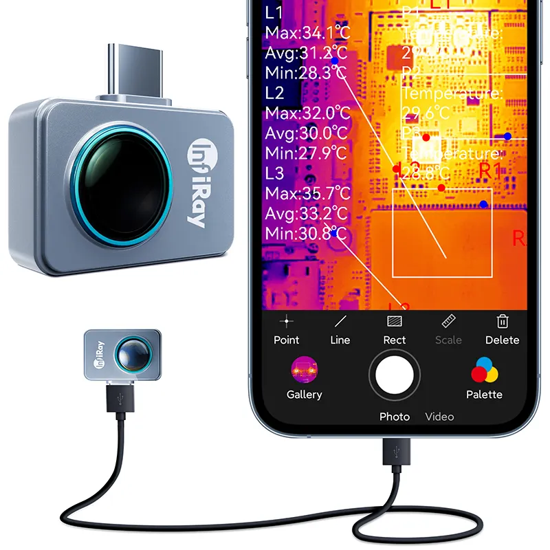 Inray P2pro termografia CameraType c termocamera a infrarossi termocamera usb crack inspection termocamera