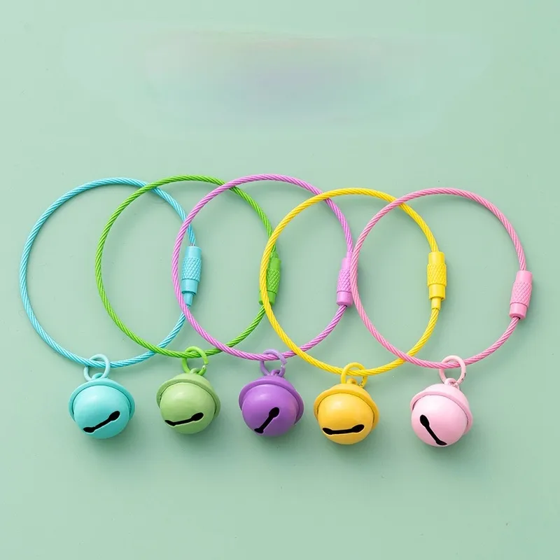 Creative candy bell chain Color paint steel wire student backpack gift doll pendant key ring