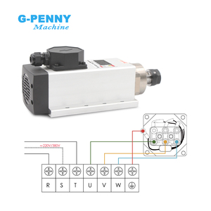 定制<span class=keywords><strong>2.2kw</strong></span> ER20方型风冷主轴电机，带法兰<span class=keywords><strong>2.2kw</strong></span> QL变频器，用于数控机床 - Product Image 6