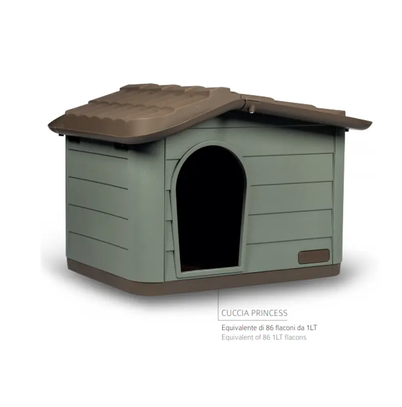 하이 퀄리티 통기성 내구성 야외 개 사육장 편안한 개집 개를 위한 공주 중간 에코 녹색 사육장