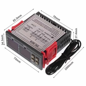 Controlador de temperatura ajustable de doble pantalla, STC-3018, DC12V, con Cable de 1M