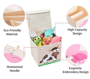 Tùy Chỉnh Dễ Thương Thêu Mẫu Nhà Tổ Chức Và Lưu Trữ Lớn Khối Lưu Trữ Đồ Chơi Lưu Trữ Bin Với Giảm Giá Lớn - Product Image 5