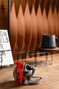 Creative New Fashion Ceramic Ashtray Round Porcelain Head <strong>Image</strong> for Home Office Hotel Bar Smokeless Design Style <strong>Special</strong> Party