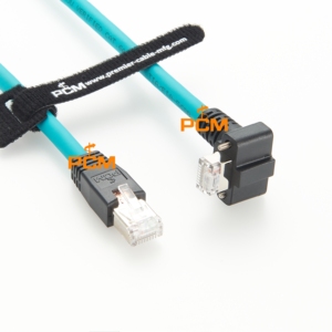 Câble Ethernet industriel Cat6a RJ45 prise droite à angle droit vertical, cordon de raccordement réseau blindé à haute flexibilité 2/5m - Product Image 4