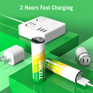 GMCELL USB Battery Most Popular Best Seller AA USB C Battery Replacement Lithium Ion Rechargeable 14500 Type-c Battery