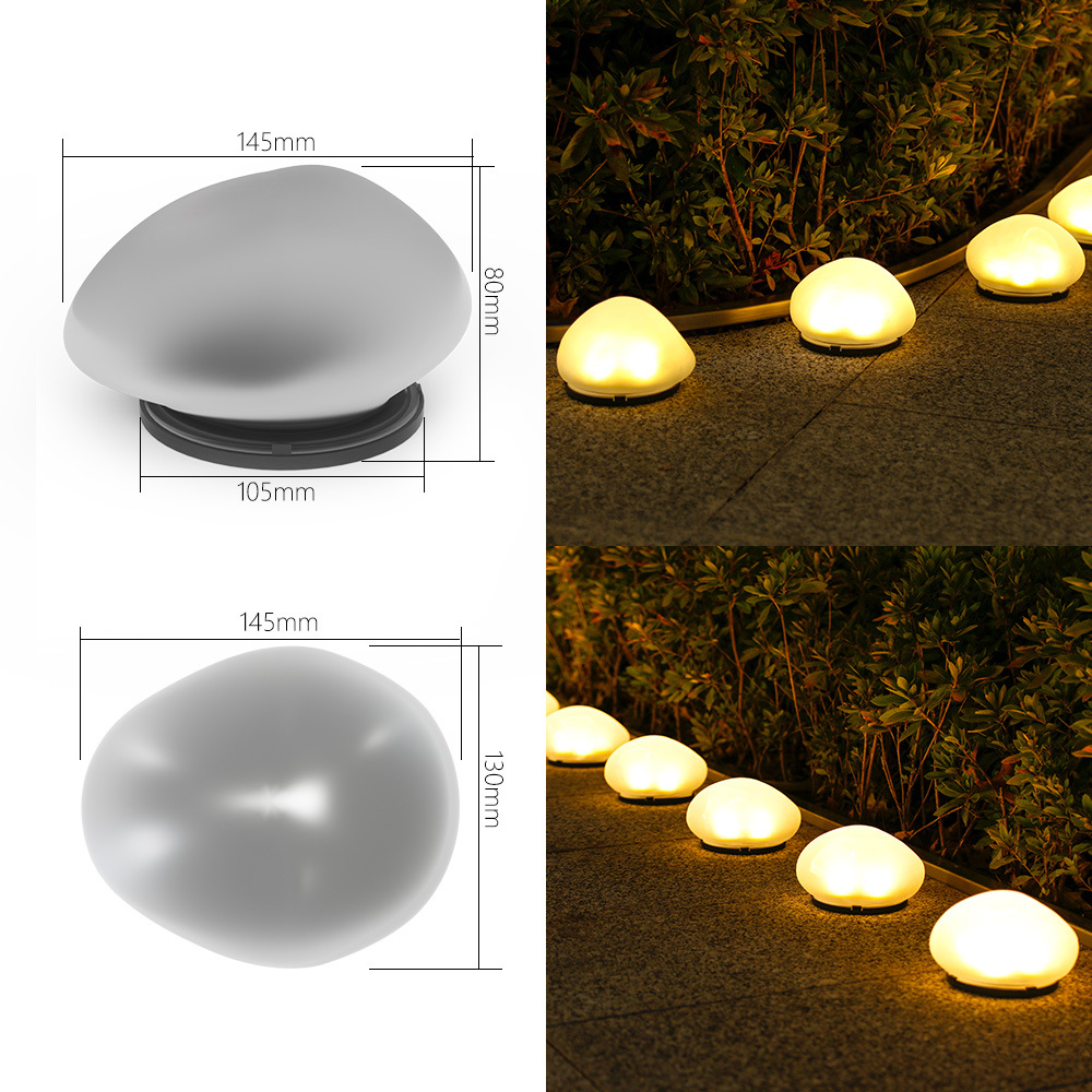 Lumière chaude des galets à énergie solaire
