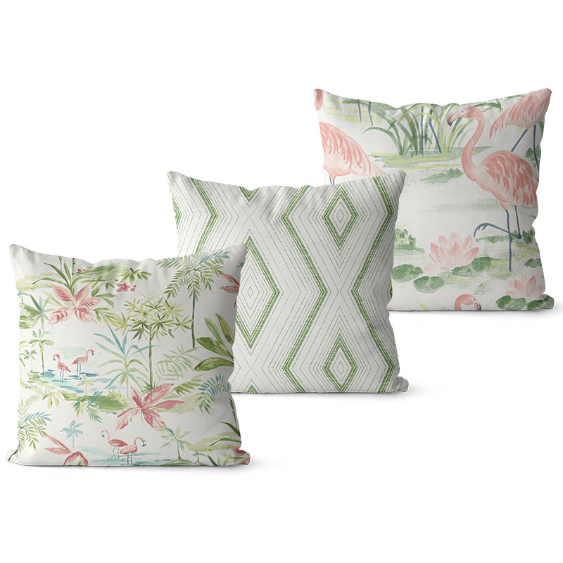 New designs green leaves throw pillow case cushion cover