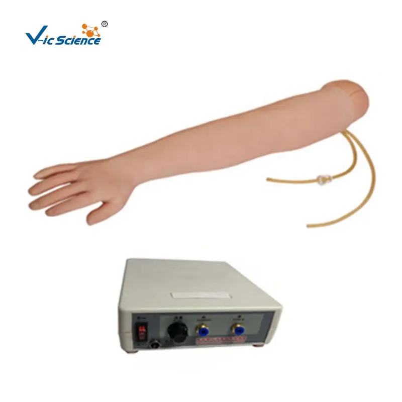 Modelo de brazo de infusión intravenosa de función completa (dispositivo electrónico de circulación sanguínea) Entrenamiento de punción inyección intravenosa