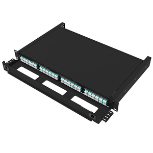 Marco de distribución de fibra 1U 96F de alta calidad, Tobogán de acero inoxidable 96F SC LC, Panel de conexión, equipo de fibra óptica - Product Image 6