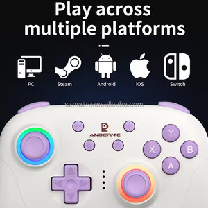 ANBERNIC RG P01 Controller Kabel gebundenes drahtloses Gamepad mit RGB-Lichteffekt-Joystick BT-Game controller für PC Android IOS - Product Image 4