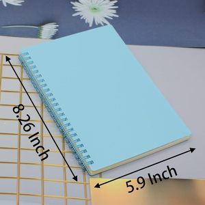 Cuaderno de encuadernación en espiral tamaño A5 B5 al por mayor, papelería sencilla de color sólido para estudiantes con bobina gruesa y cuaderno de cubierta de PP - Product Image 4