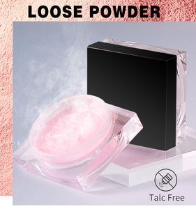 Mat bulanıklık Vegan yüz tozu özel etiket talk ücretsiz gevşek toz kendi Logo özel pembe makyaj gevşek ayar tozu - Product Image 4