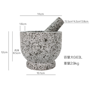 Grosir alami granit cobek batu dan alu alat Herbal & bumbu untuk rempah obat biji-bijian - Product Image 6