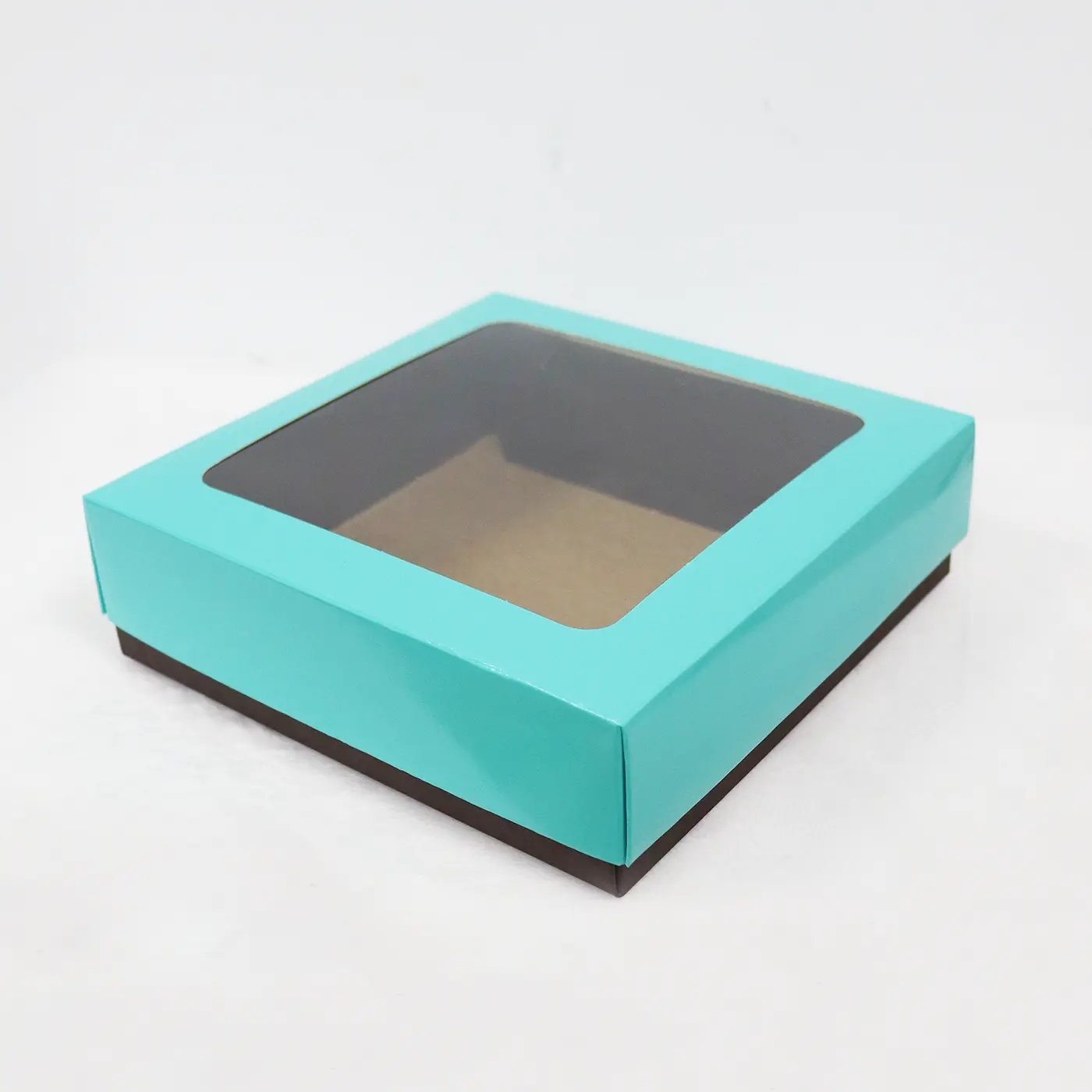 Emballage personnalisé de boîte à biscuits en carton ondulé. Emballage de boîte à pizza en papier avec fenêtre