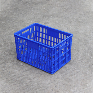 LIKU Nest Stack Cesta de plástico ventilada Caja de frutas y verduras Caja de almacenamiento de volumen de negocios de transporte con diseño de malla