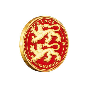 French Normandy Gold Plated Medal Badge Collection Coin 30mm Golden Coin Commemorative Souvenir Gift - Product Image 5