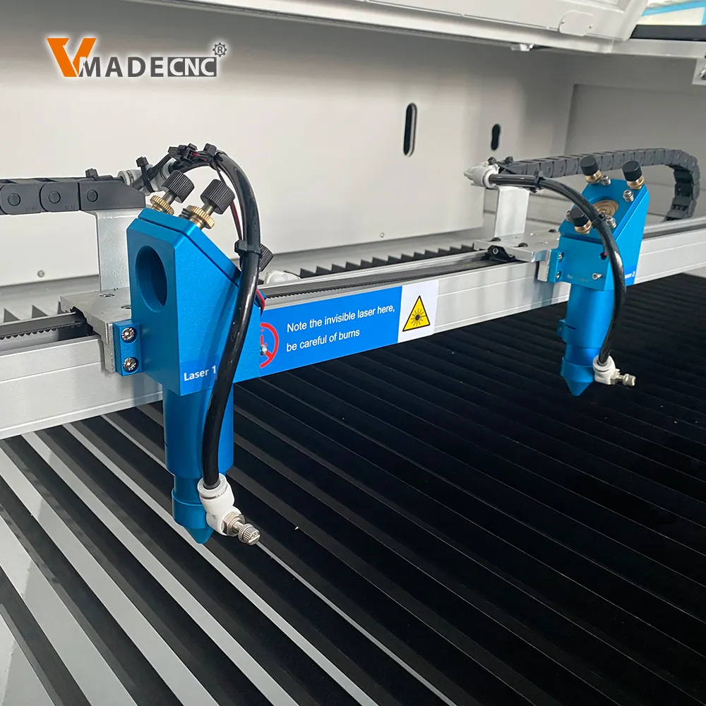 60W 80W 100W 150W 300W 1610 khu vực rộng lớn gấp đôi đầu CO2 Máy khắc laser CNC máy cắt laser