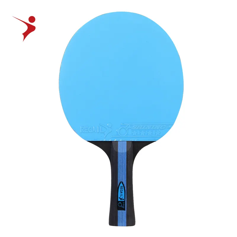 REGAIL 3 स्टार नीले टेबल टेनिस रैकेट 1 पीसी 1 बैग काला चेहरा पेशेवर टेबल टेनिस Paddles के साथ लकड़ी रैकेट पिंग पांग बल्ले