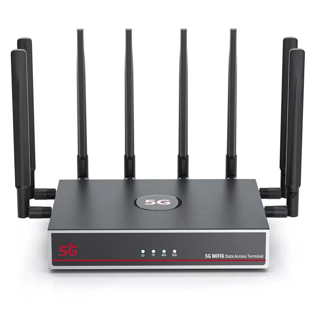 高速5G & WiFi-6スマートルーター3000mbps802.11ax 2.5GポートVPN 160M帯域幅、すべてのネットワークタイプ用のSIMカードスロット付き