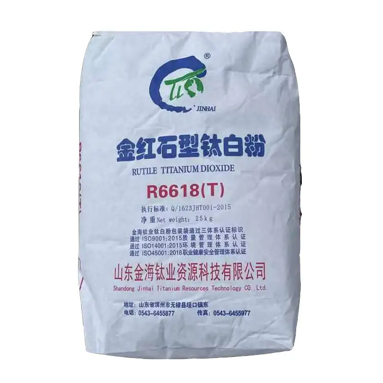 Titaandioxide Rutiel Kwaliteit Tio2 6618 R 5566 Tio2 R216 Jinhai R6618(T)