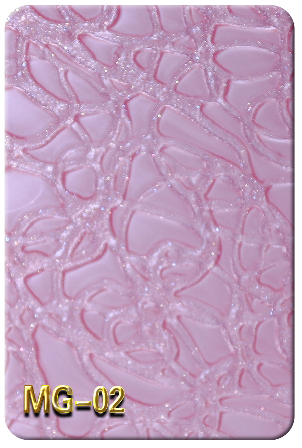 Feuille acrylique perle rose