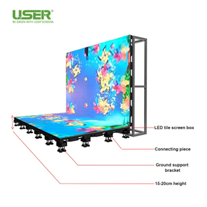 사용자 LED 타일 3D Led 화면 P3.91/P4.81/P6.25 DJ 디스코 휴대용 패널 타일 3d Led 댄스 플로어 댄스 플로어 Led 화면 - Product Image 4