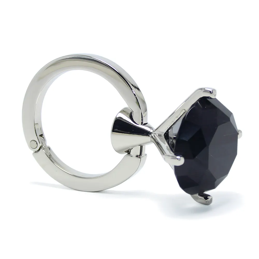 Gancho de mesa de metal em forma de diamante para bolsa de presente feminina, porta-algarismos multifuncional dobrável, porta-bolsa portátil