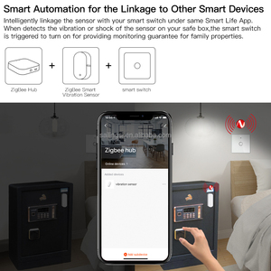 Sensor de vibración inteligente SLS Zigbee, alarma de detección inteligente inalámbrica para seguridad en el hogar, batería Android Flip Compatible con Alexa - Product Image 3