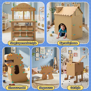 Tùy Chỉnh Tự Làm Nhựa Kid Đồ Chơi Học Tập Máy Mẫu Giáo Xây Dựng Khối Thiết Lập Vít Khối Ăn Mặc Giả Vờ Chơi Giáo Dục Đồ Chơi - Product Image 3