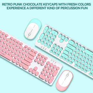 Combo de ratón y teclado inalámbrico TF770 2.4GH, colorido ratón de teclado ultrafino USB 104 teclas para ordenador portátil y - Product Image 2