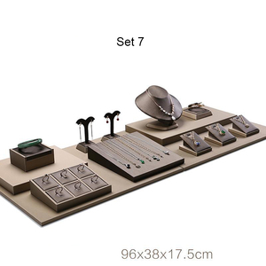 High-<strong>class</strong> <strong>Jade</strong> Jewelry Display Props Custom Leather Jewelry Display Set Free Design Fine Jewelry Storage Stand Tray Ready Ship - Product Image 4