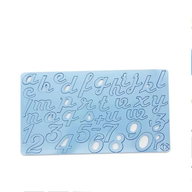 सुलेख DIY एक्रिलिक स्टाम्प सेट वर्णमाला Plexiglass संख्या बड़े मोल्ड कलाकंद चीनी क्राफ्ट केक प्रेस