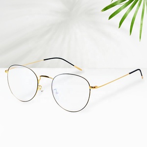 Computer brillen lieferant runde Metallrahmen Anti Blue Ray Blue Light Blocking Brille