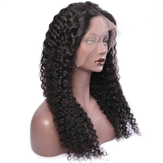 Peluca de cabello humano de encaje completo para mujeres rizadas Afro negras al por mayor virgen birmano 12 pulgadas corto 3A 3B 3C 4A 4B 4C cabello brasileño