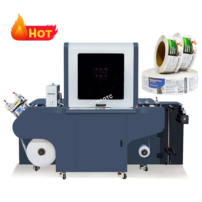 Máquina de impresión rollo a rollo multicolor CMYK RFID Etiqueta de cartel de película de plástico de Control PLC Digital de alta calidad