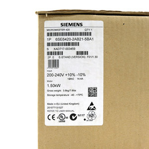 真新しいSiemens 6SE6420-2AB21-5BA1インバータVfd 6SE6420-2UD22-2BA1 MICROMASTER 420内蔵クラスフィルター周波数コンバータ - Product Image 3