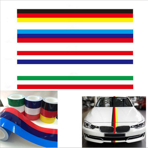 25m bayrak renk vinil şerit araba kaput çıkartma için Grille Fender Hood çatı vücut gövde dekorasyon