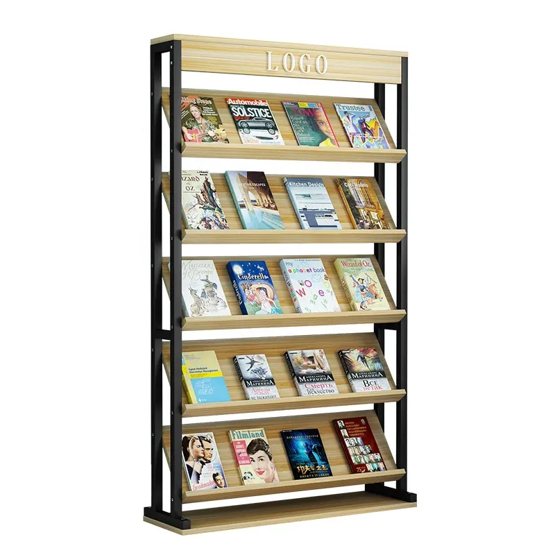 Estante nuevo para periódicos y revistas JOY superventas estante de almacenamiento de oficina departamento de ventas estantes de exhibición de información de biblioteca