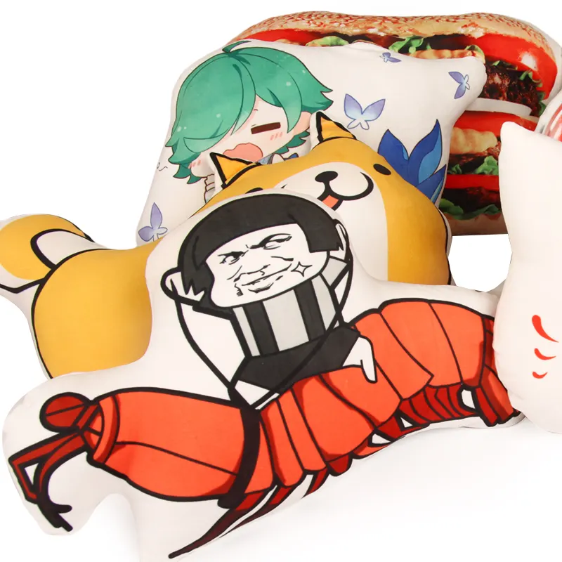 Cartoon anime design personalizzato cuscino a forma irregolare cuscino stampato cuscini come regalo cuscino per gatti