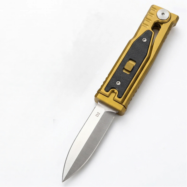 Gold-handled double-edged blade