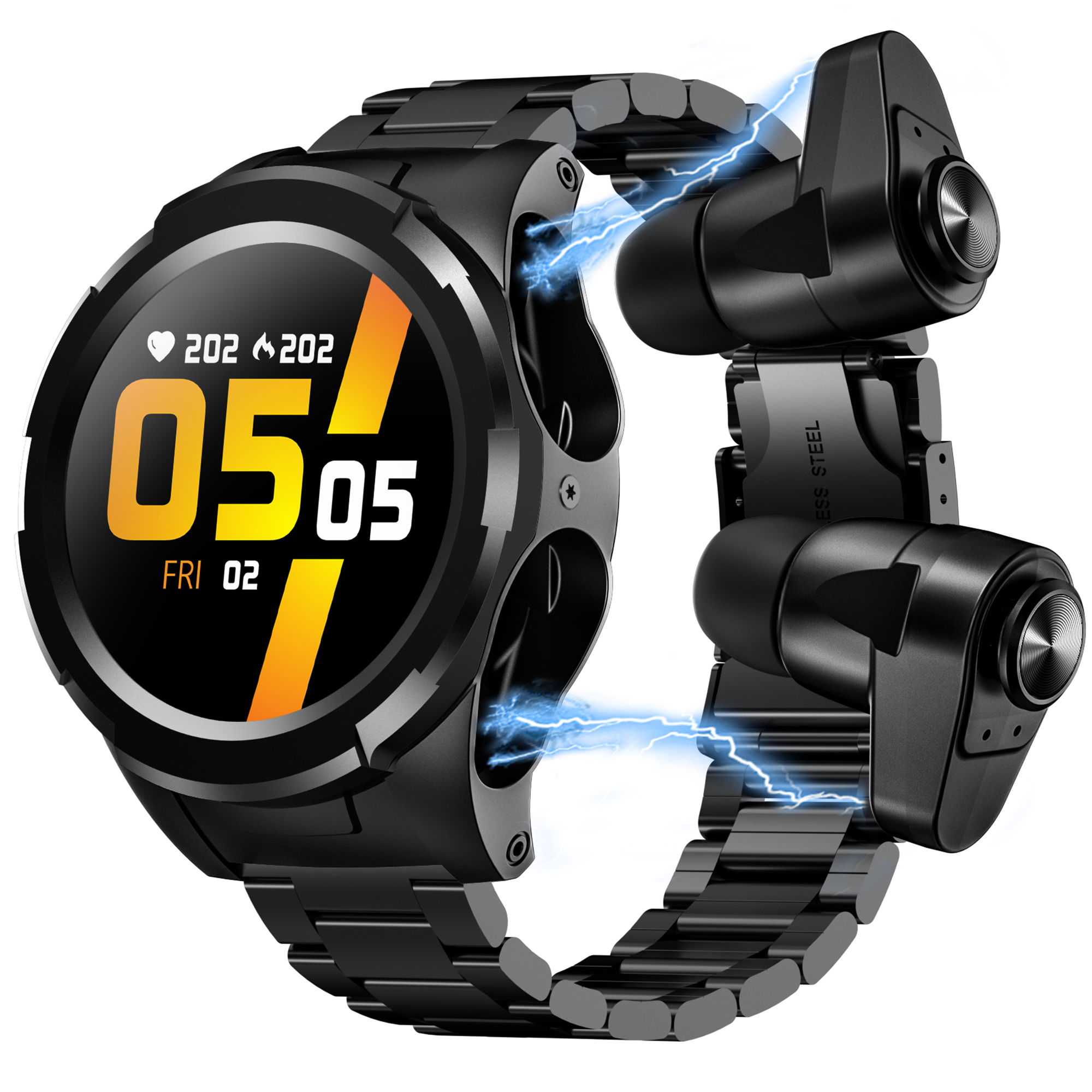 Bracelet inoxydable noir