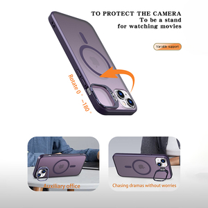 Darbeye dayanıklı anti-sonbahar Metal alaşım kamera çerçevesi IP14 için halkalı telefon kılıfı kılıf mat cep telefonu kabuk - Product Image 6