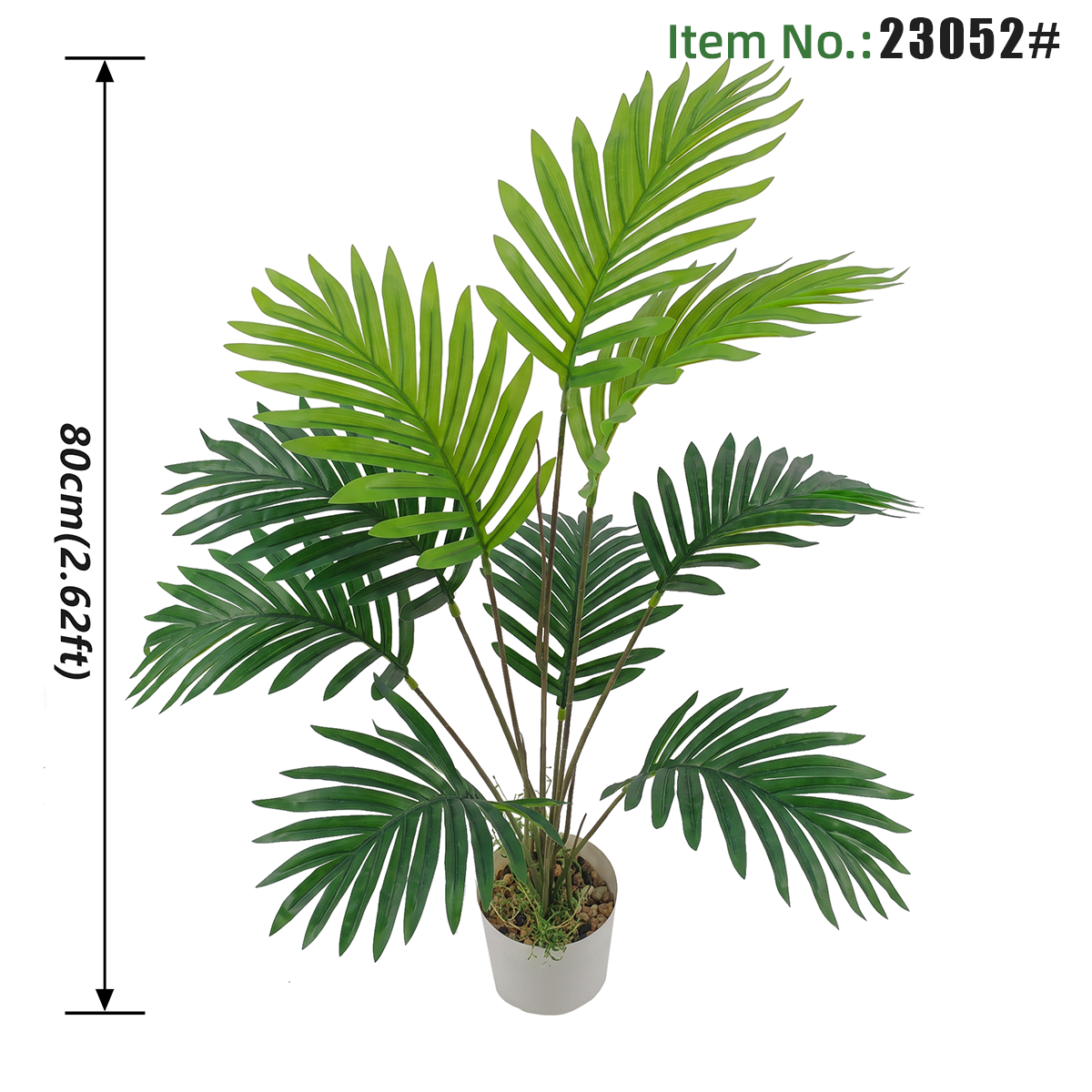 Plante artificielle en pot, palmier Areca vert, 80 cm