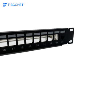 19 "24 puertos Cat6A STP Panel de conexión de red Marco de distribución de montaje en rack con gestión de cables - Product Image 4